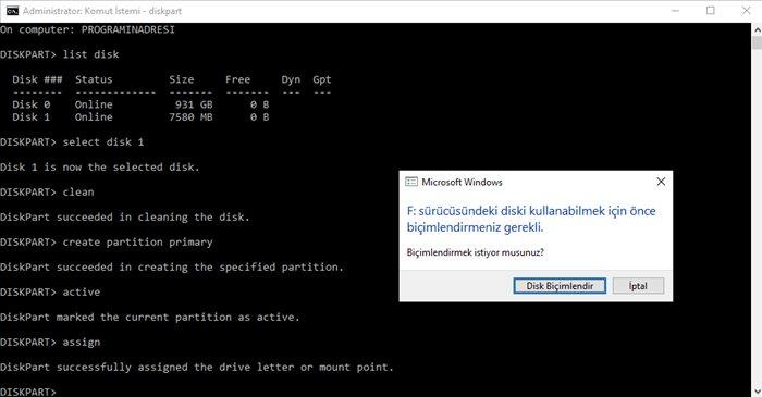 cmd bi&ccedil;imlendirme